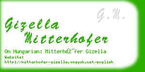 gizella mitterhofer business card